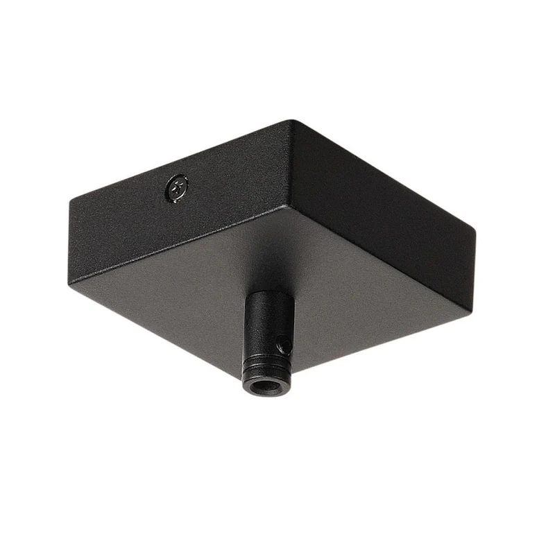 Deckenrosette Glenos Schwarz 8 5x8 5x2 7cm mit Zugentlastung