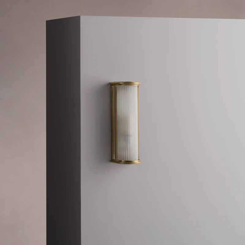 Small Bank Wall Light - Antique Brass