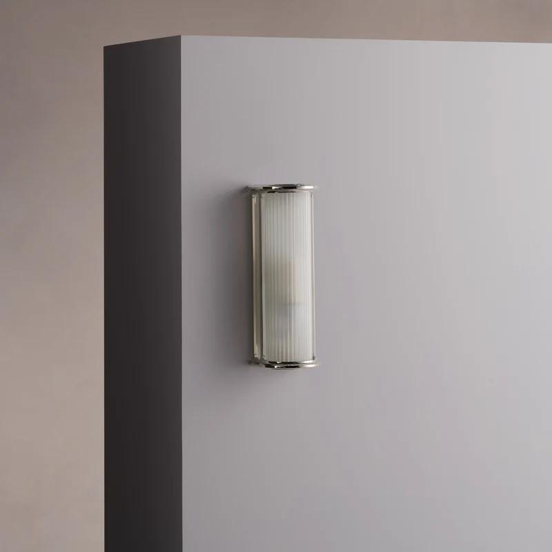 Small Bank Wall Light - Polished Nickel