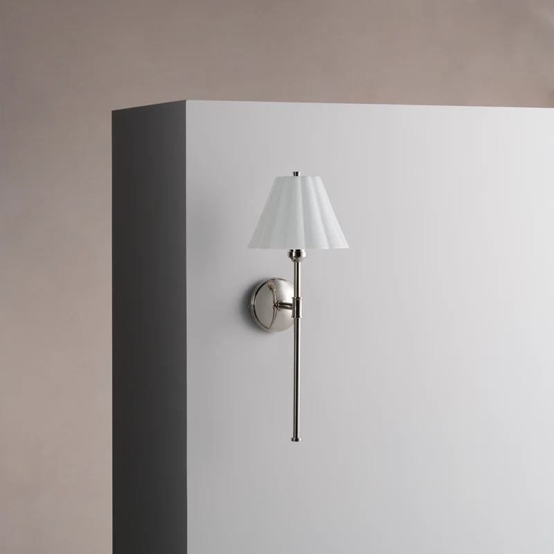 Cotswold Wall Light Fine Porcelain - Polished Nickel