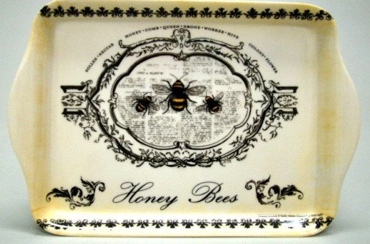 Honingbij dienblad, 21 x 14 cm