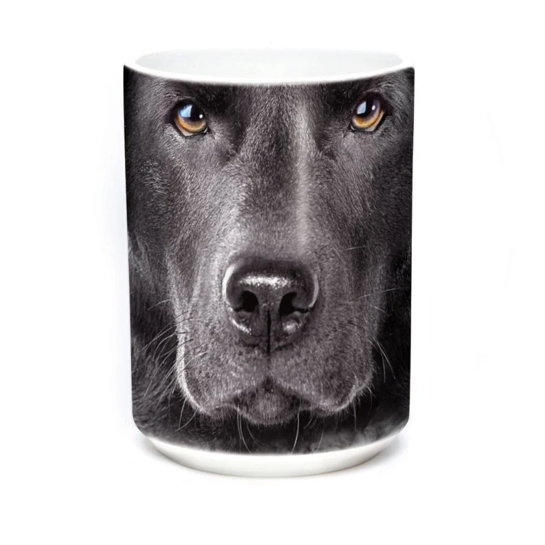Black lab face mok, 440 ml