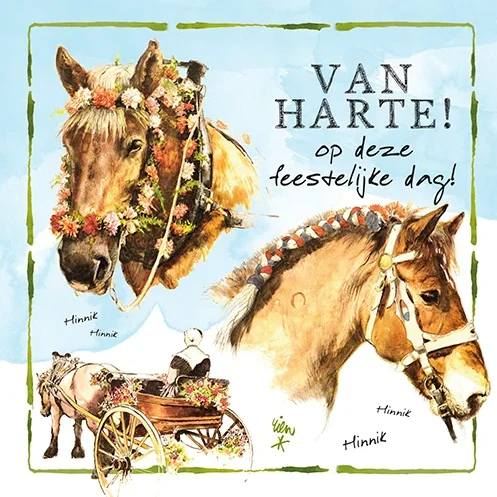Rien Poortvliet, van harte wenskaart