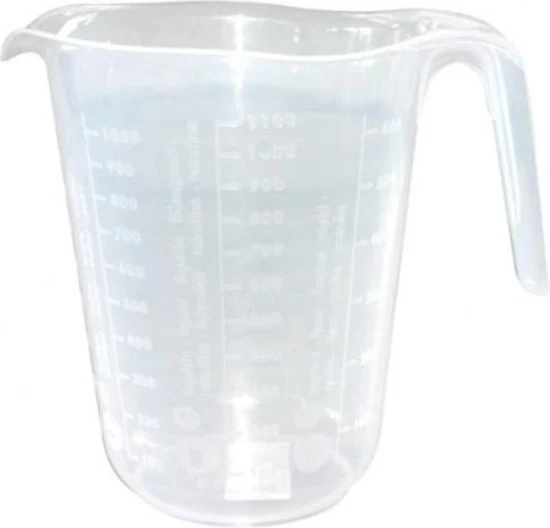 Maatbeker 1 liter, transparant