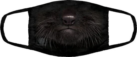 Zwarte kitten mondmasker, niet medisch
