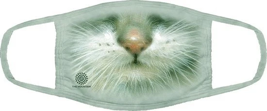 Grijze kitten mondmasker, niet medisch