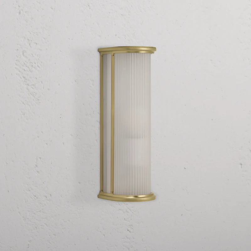 Bank Wall Light Fluted Glass – Antique Brass