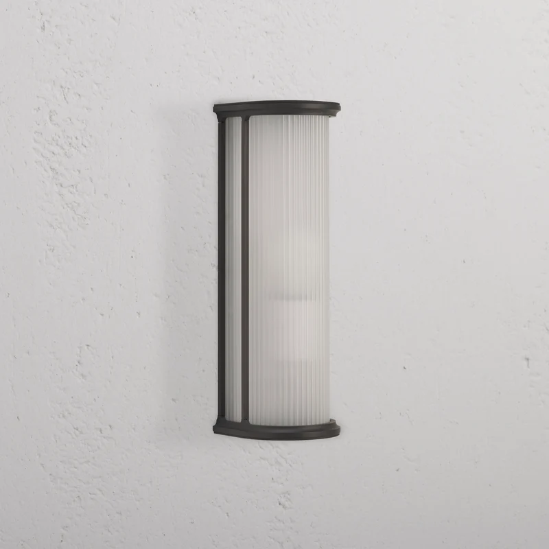 Bank Wall Light Fluted Glass – Bronze
