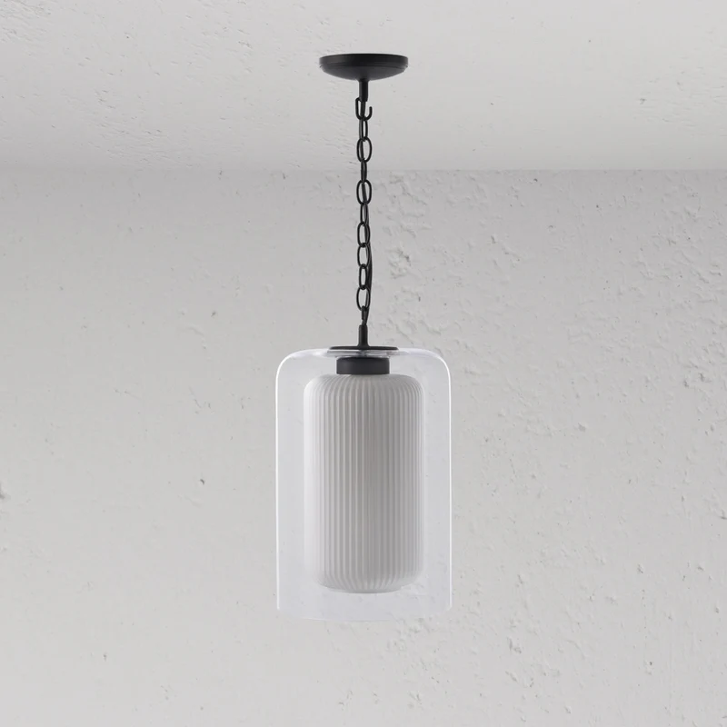 Windsor Medium Pendant Light Opal Glass - Bronze