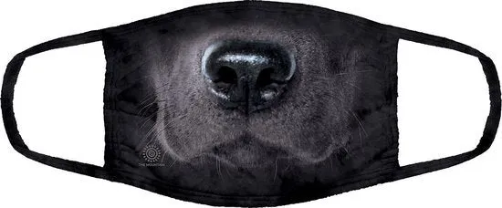 Black labrador mondmasker, niet medisch