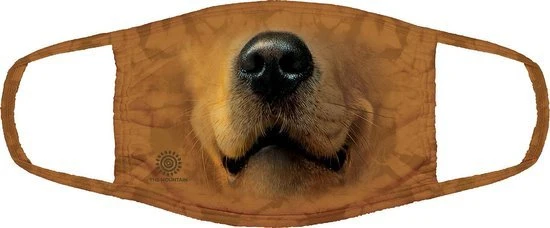 Golden retriever mondmasker, niet medisch