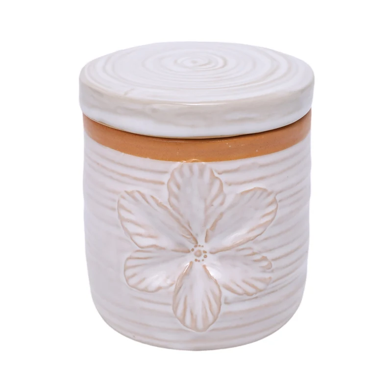 Storage Pot Ceramic Kallimasia D9 H10cm Brown/White