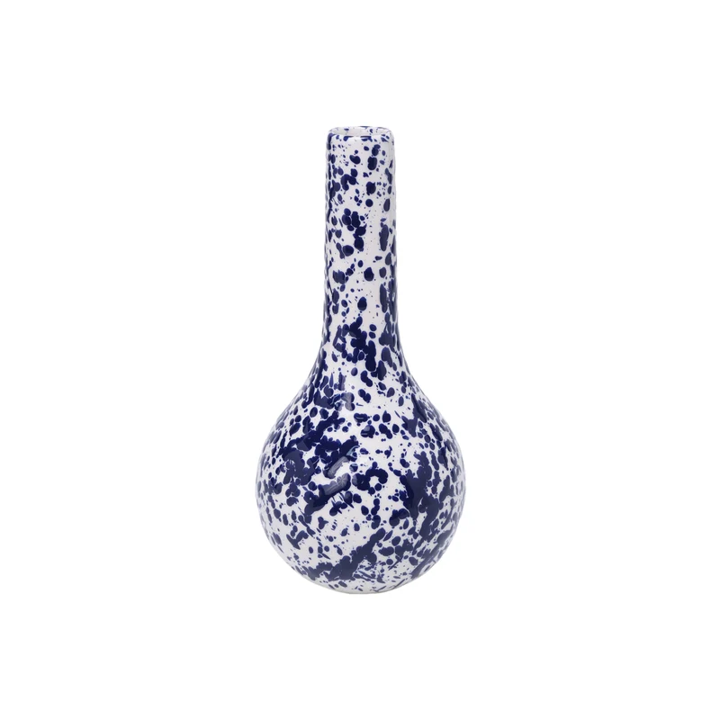 Vase Ceramic Kalamos D14 H29cm Blue/White