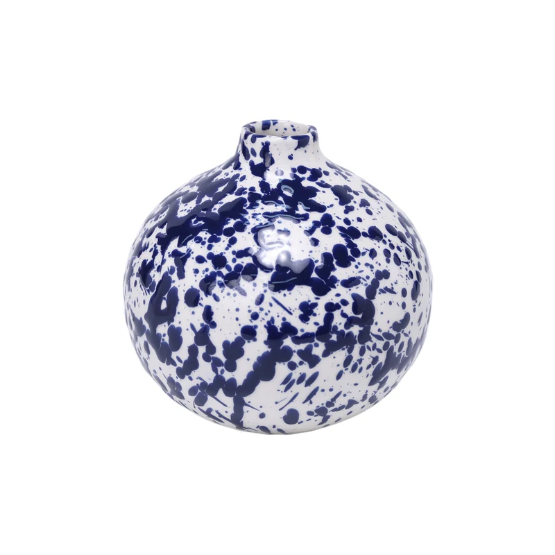 Vase Ceramic Kalamos D15 H14cm Blue/White
