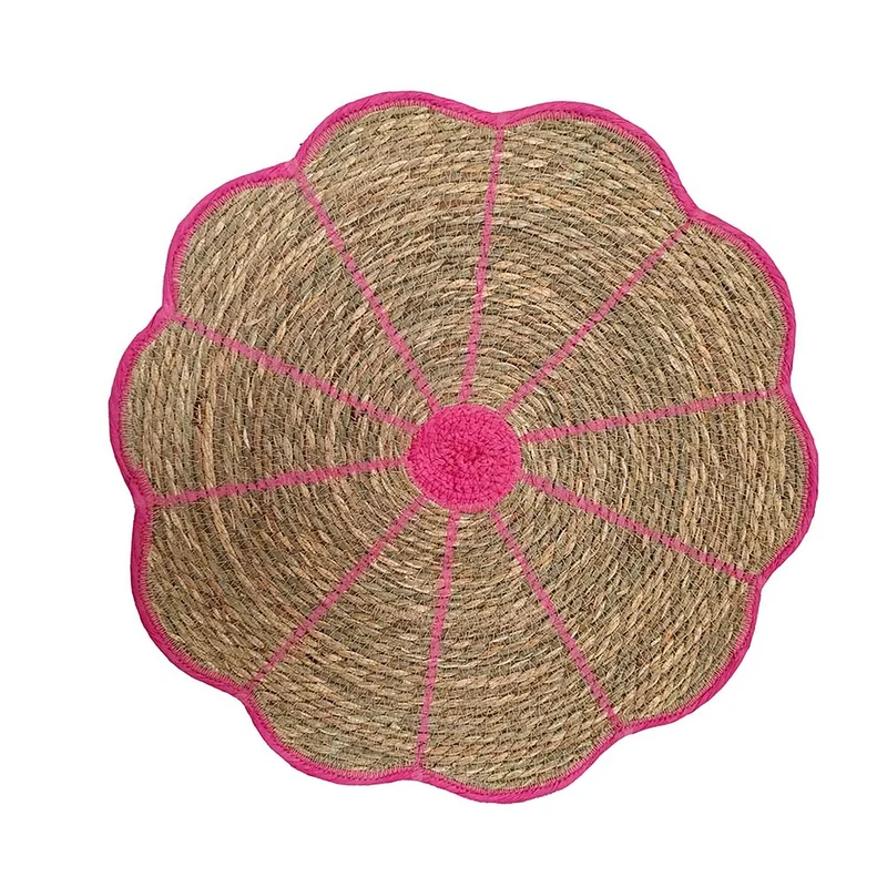 Placemat Flower D38cm Fuchsia