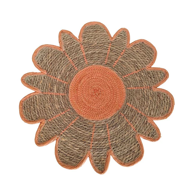 Placemat Flower D38cm Orange