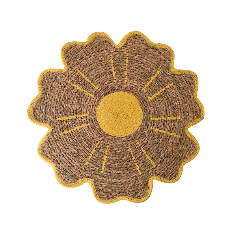 Placemat Flower D38cm Yellow