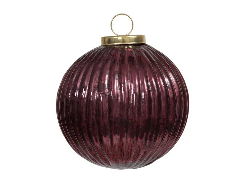 Glassball shiny burgandy 100mm