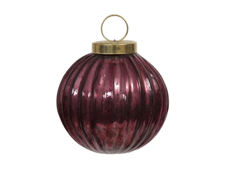 Glassball shiny burgandy 75mm