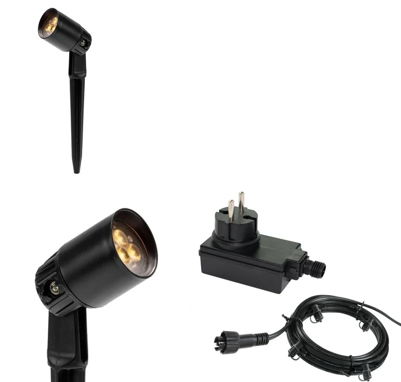 1x LED tuin lamp - 12V - 2 watt - basic - complete set