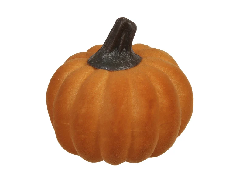 8 flock pumpkins orange Ø 5x5.5 cm