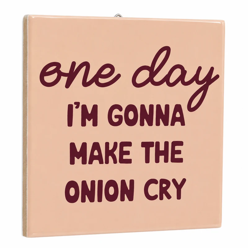 Tegeltje one day onions 10,5x10,5x0,5cm