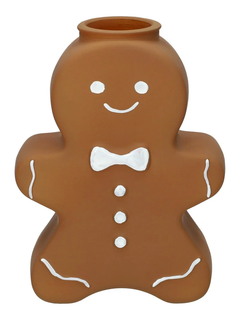 Vase Cookie2 11.5x5.3x15.2cm Brown Matt