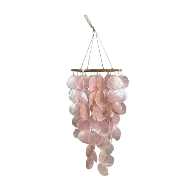 Mobile capiz nature 28x28x70cm Pink