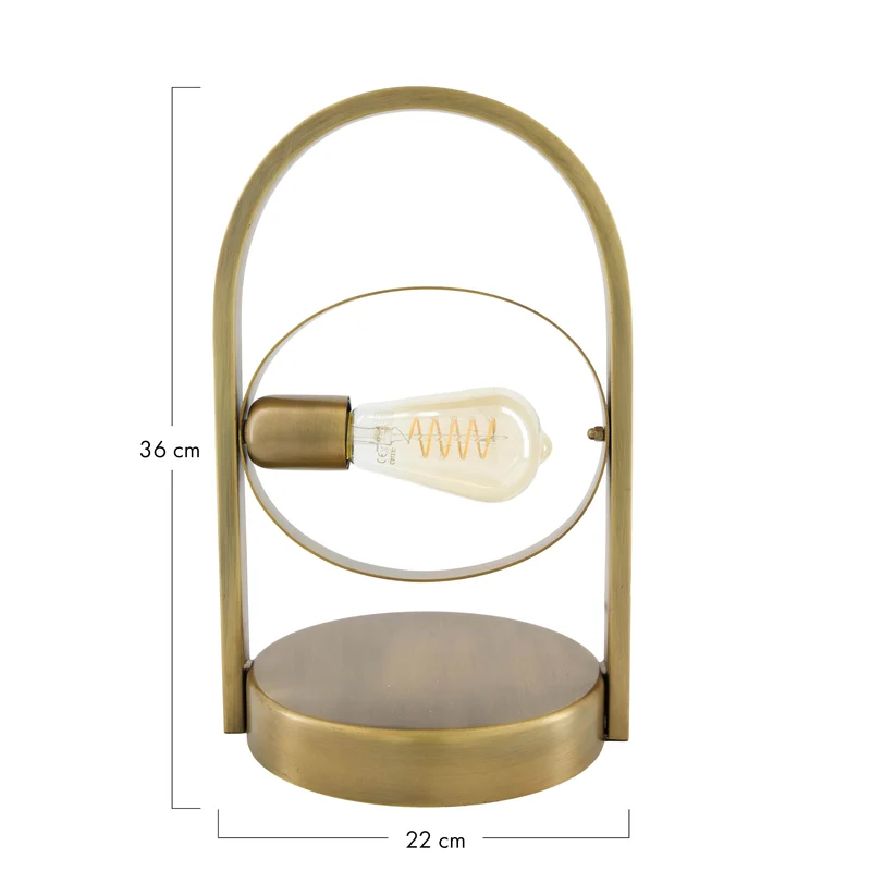 Table lamp metal 22x20x36cm Antique Brass