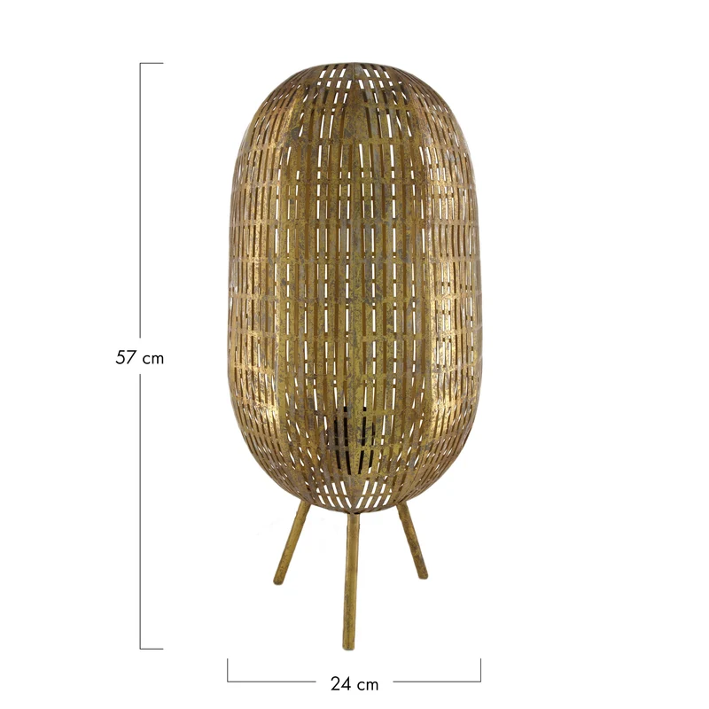 Table lamp metal 24x24x57cm Gold