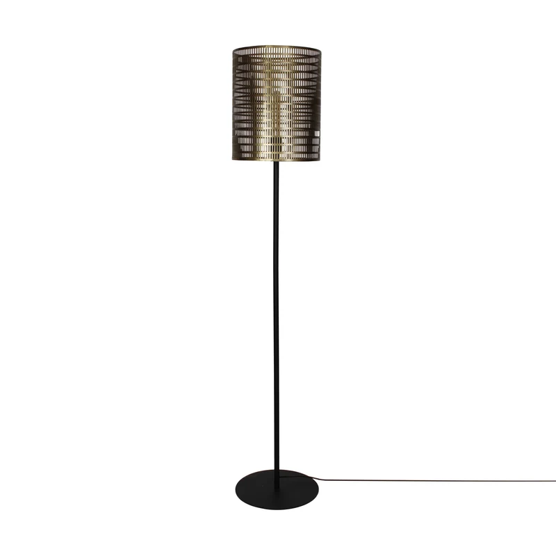 Floor lamp round metal 30x30x155cm Antique Brass