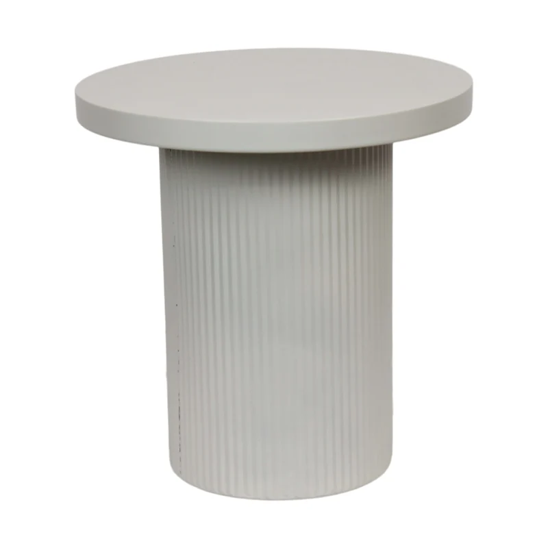 Table metal 38x38x38cm Off white
