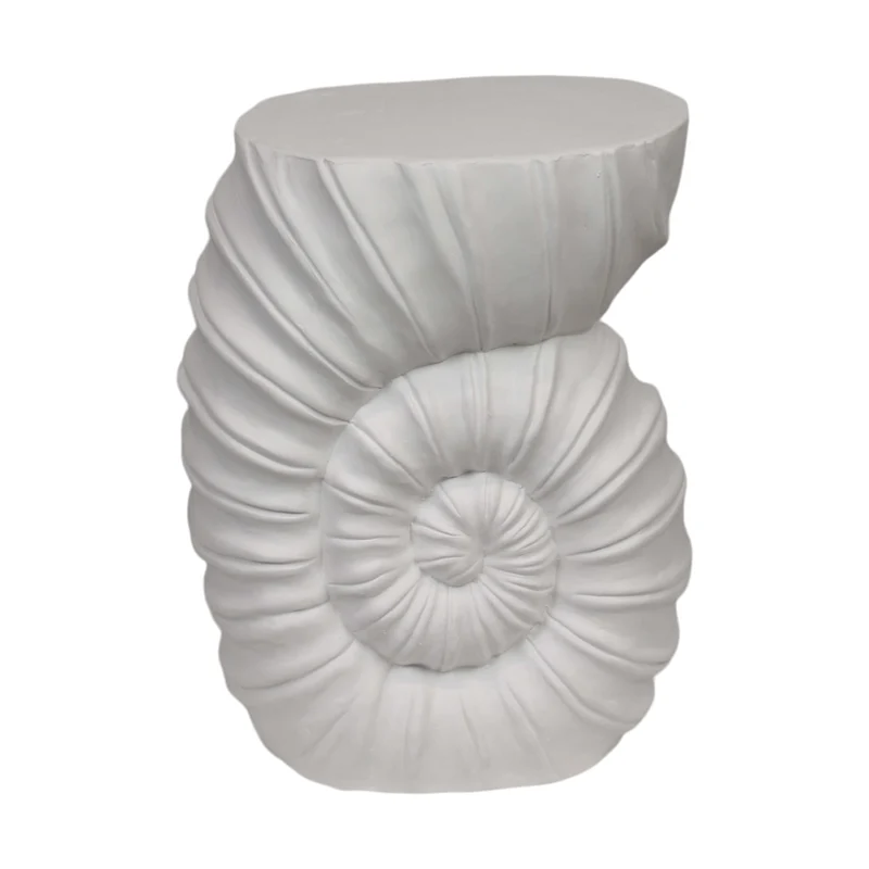 Side table shell magnesium 38x28x48cm White