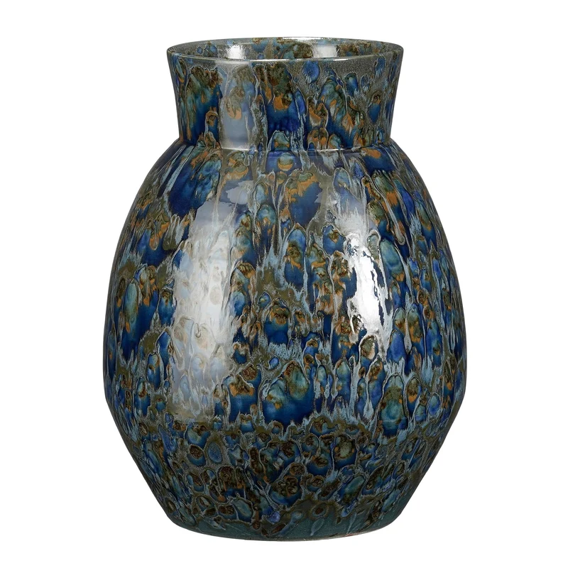 Harris vaas rond blauw - h50xd38cm