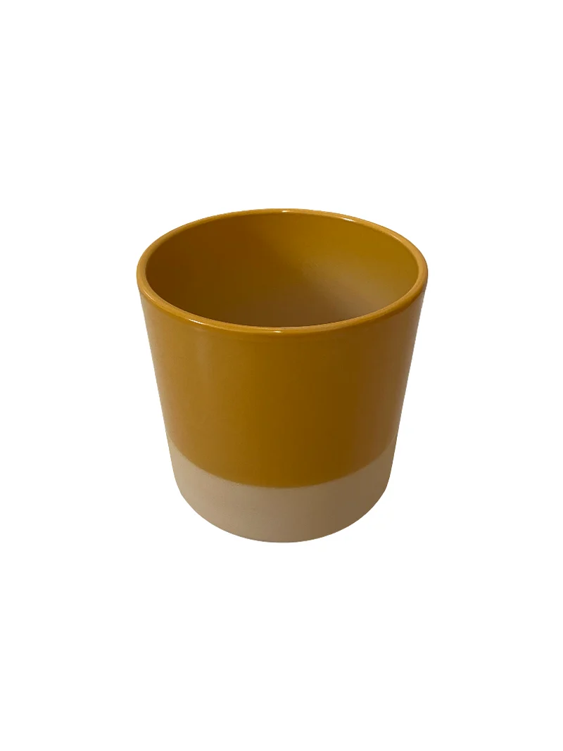 Cilinder Smooth Flowerpot Oker 17cm