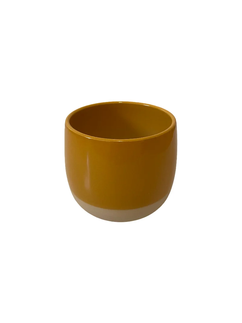 Sphere Smooth Flowerpot Oker 15cm