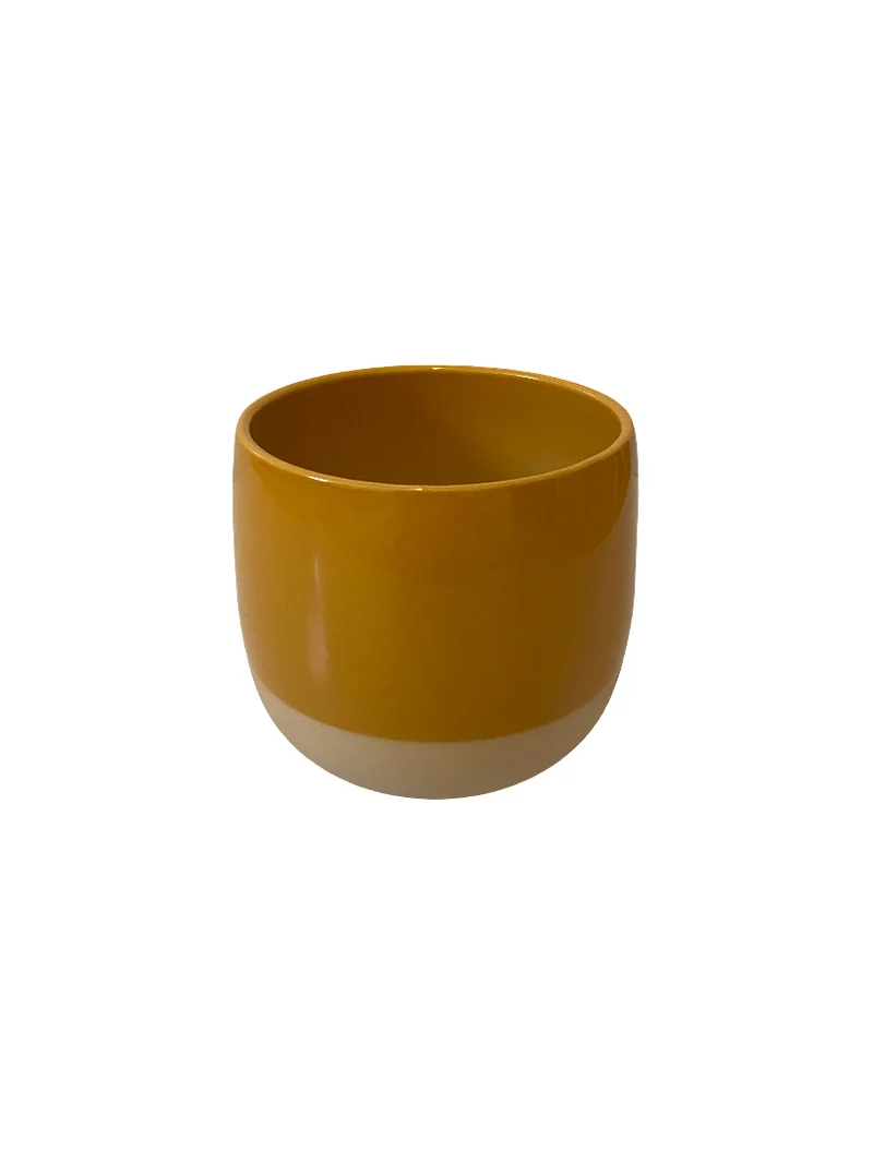 Sphere Smooth Flowerpot Oker 17cm
