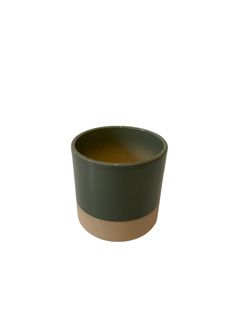 Cilinder Smooth Flowerpot Dusty Green 13cm
