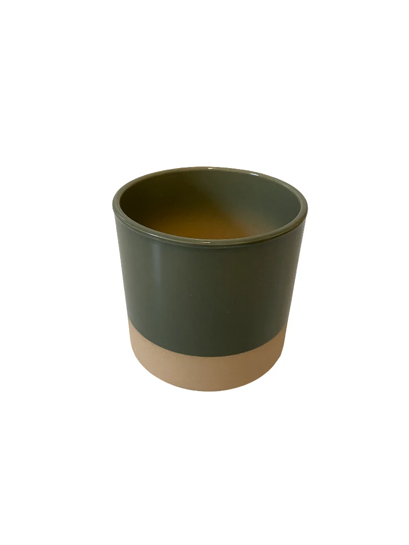 Cilinder Smooth Flowerpot Dusty Green 15cm