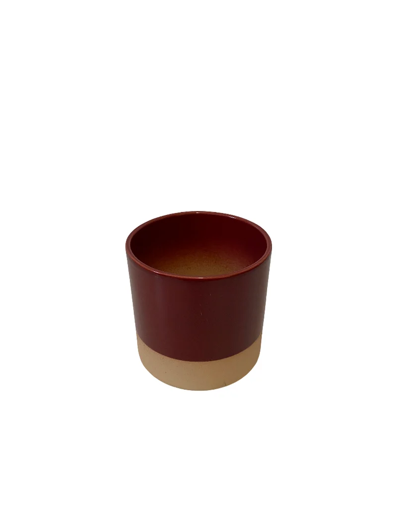Cilinder Smooth Flowerpot Bordeaux 15cm