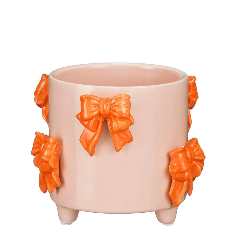 Pot strik oranje - h11xd13,5cm