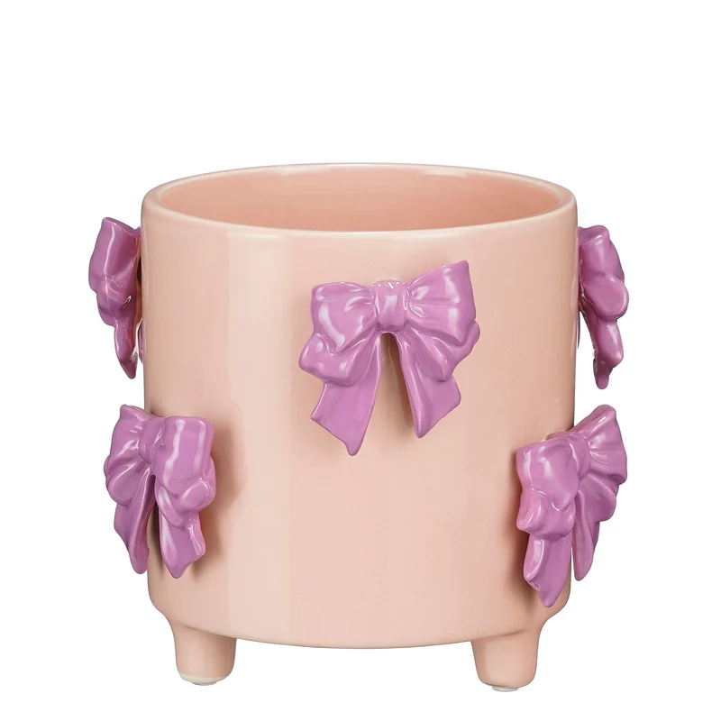 Pot strik paars - h14,5xd17cm