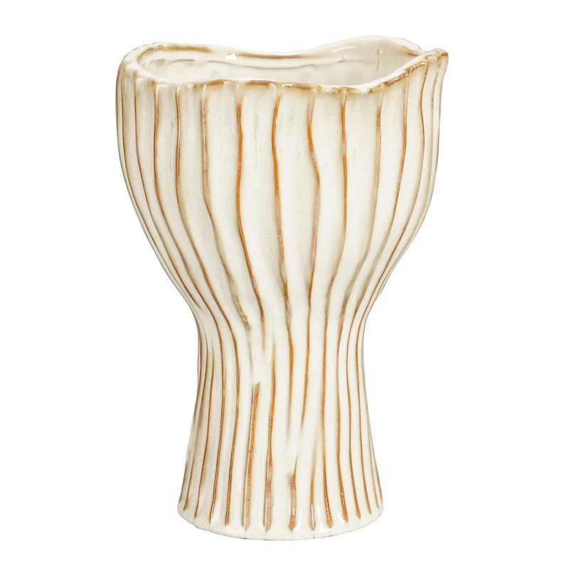 Cem vaas off white - h32xd22cm