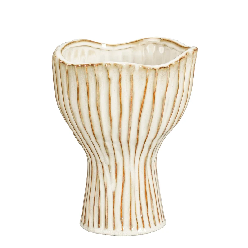 Cem vaas off white - h25xd19,5cm