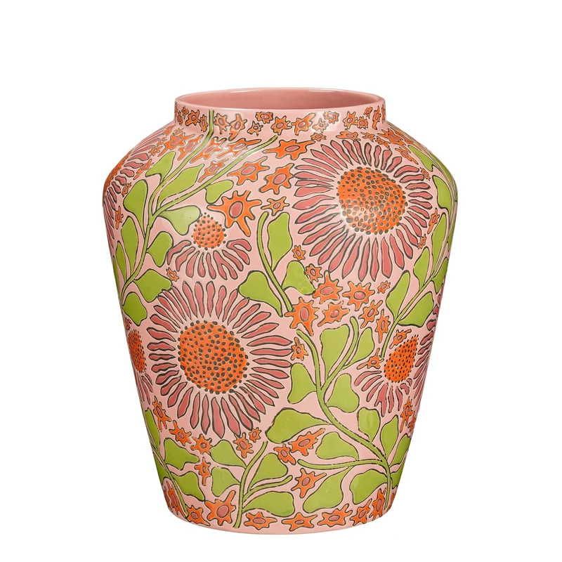Isabelle vaas bloem l.roze - h38xd32cm