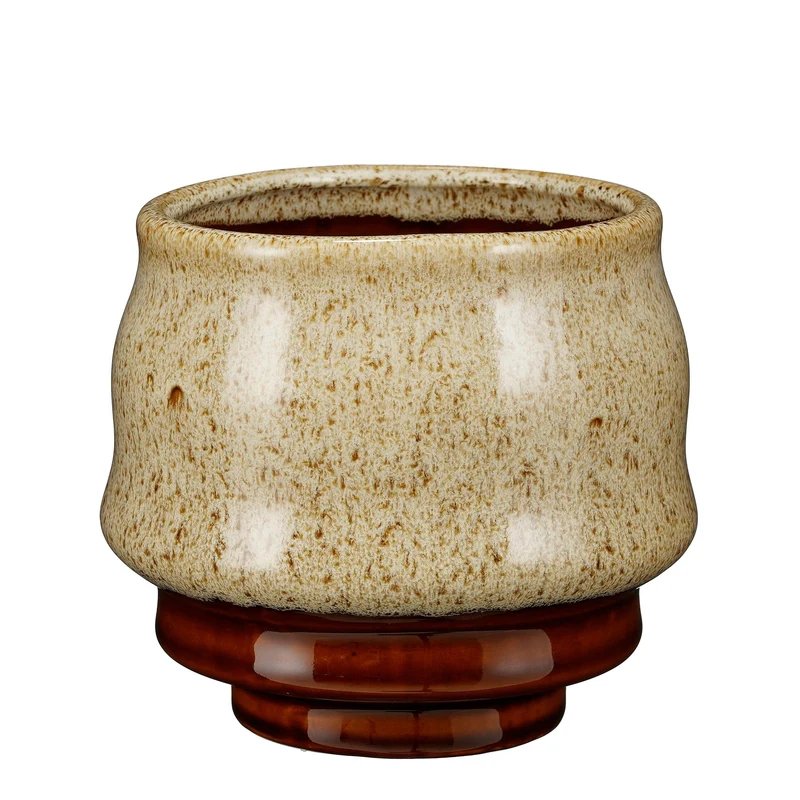 Bowie pot rond bruin - h14,5xd16cm