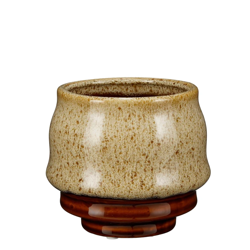 Bowie pot rond bruin - h13xd14,5cm