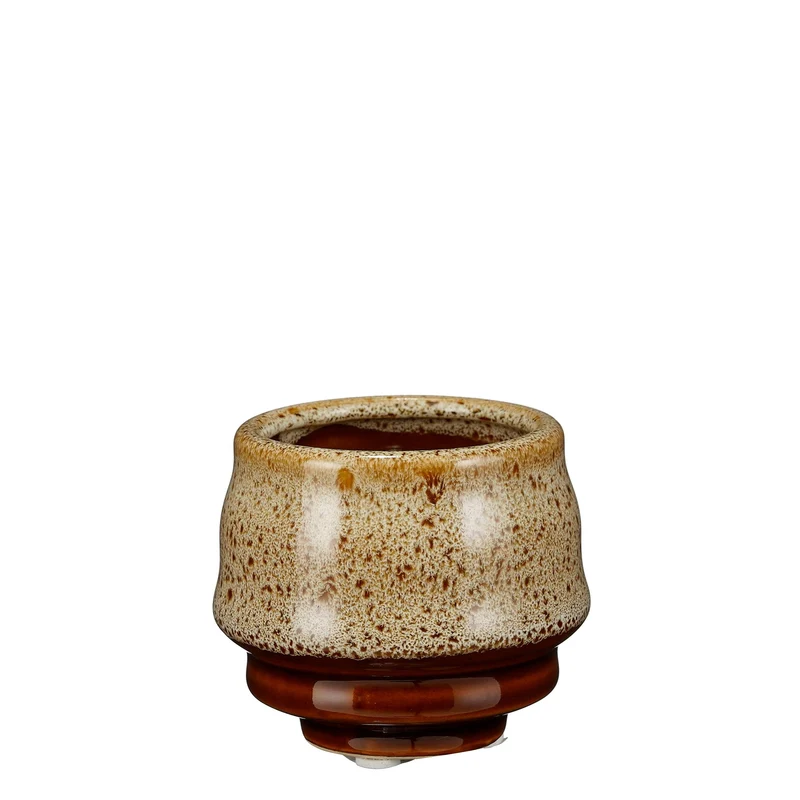 Bowie pot rond bruin - h7,5xd9cm