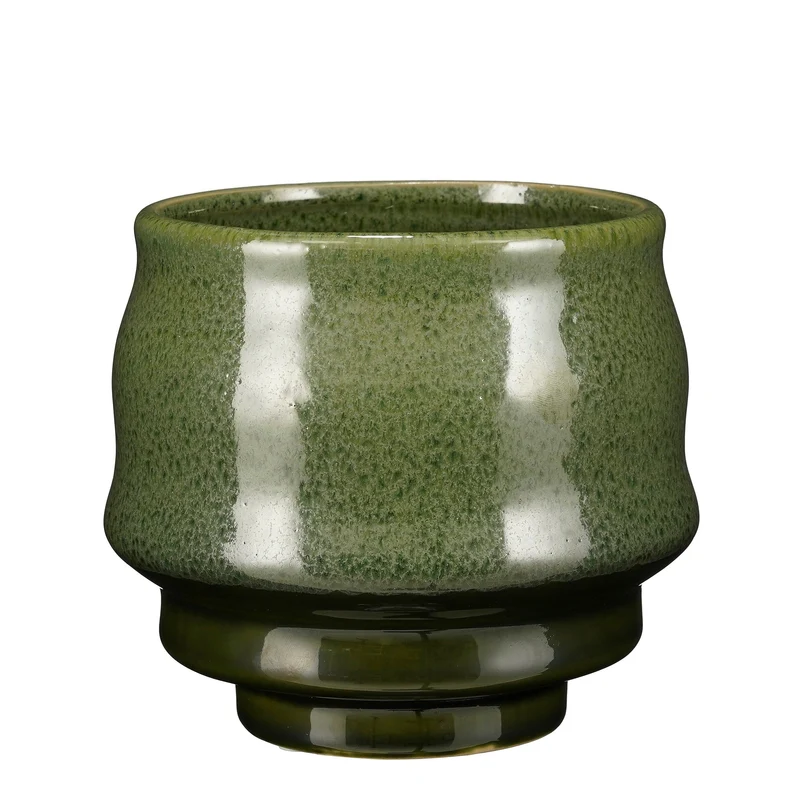 Bowie pot rond groen - h14,5xd16cm