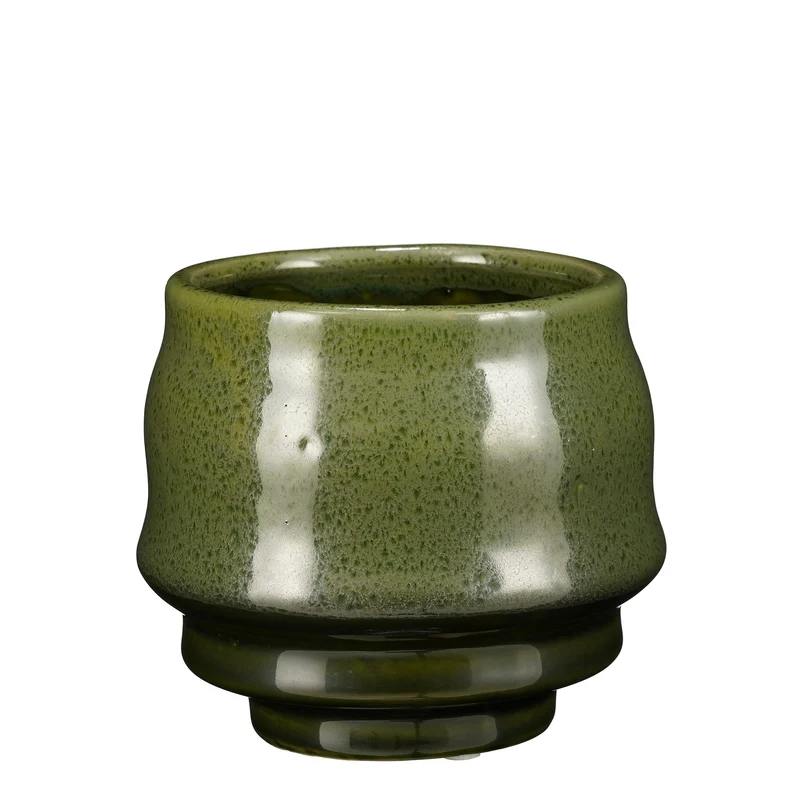Bowie pot rond groen - h13xd14,5cm